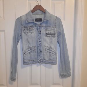 Juicy Couture Womens Small Jean Jacket Made In USA Buttons